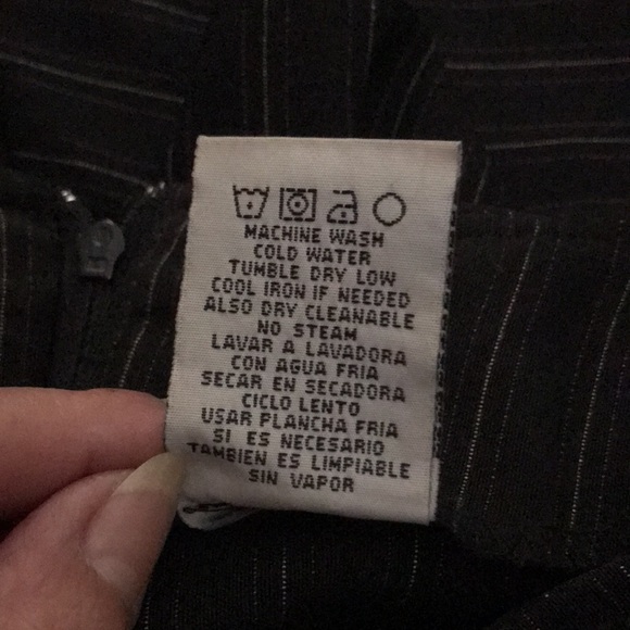 Black with silver and purple pinstripes size 5/6 pants 💕 - Picture 5 of 5